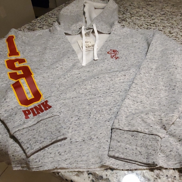 NWT Victoria secret pink hoodie Collegiate collection K-State, Pitt, ISU,Hokies - Picture 2 of 6